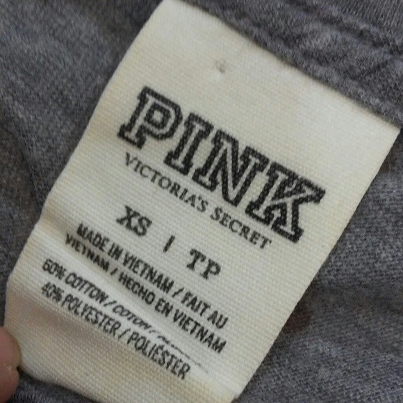 PINK Victoria's Secret Blinged Sequins Accent Long Sleeve Tops XS - Picture 5 of 5